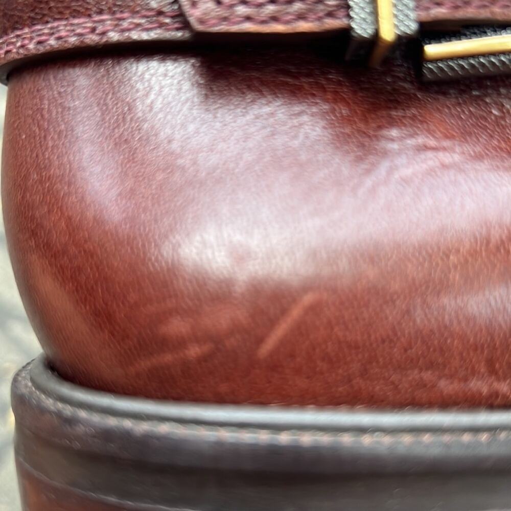 New ▶️ Vince Camuto ◀️  Alicenta Chocolate Brown Mid Calf Moto Women's Boots - Picture 16 of 16